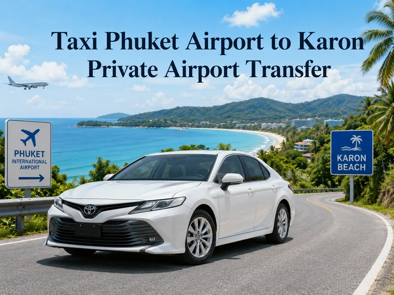 Fixed taxi prices from Phuket airport to Karon Beach by vehicle type