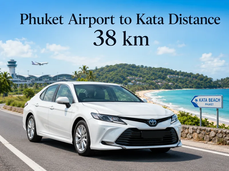 Fixed taxi price from Phuket airport to Kata Beach by vehicle type