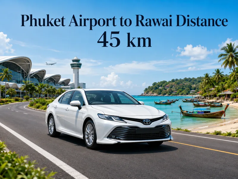 Road from Phuket airport to Rawai, 47 km down the length of the island